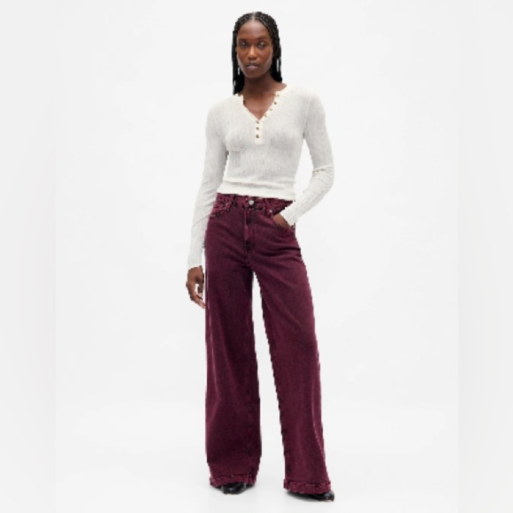 GAP High Rise Stride Wide-Leg Corduroy Jeans NWT